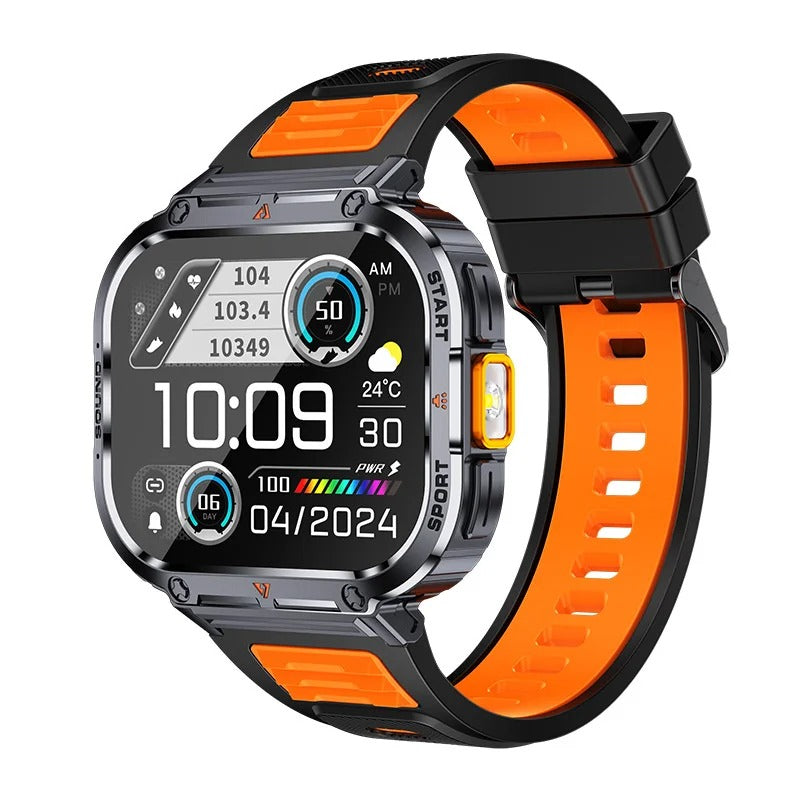 NX23 Smartwatch Ultra Großbild Display mit seitlicher Led Taschenlampe