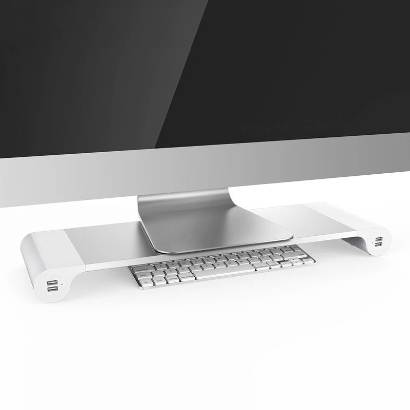 Aluminium-Desktop-Monitor Stand Bar mit 4 x USB 2.0 Anschlüsse ( Gebraucht Artikel )