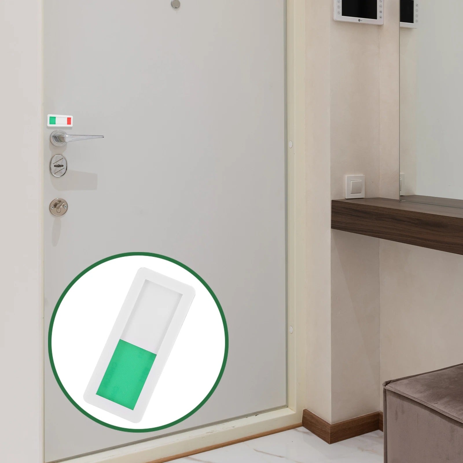 Selbstklebende Schilder für Bürotüren, WC - Frei-Besetzt Rot/Grün 7x3cm