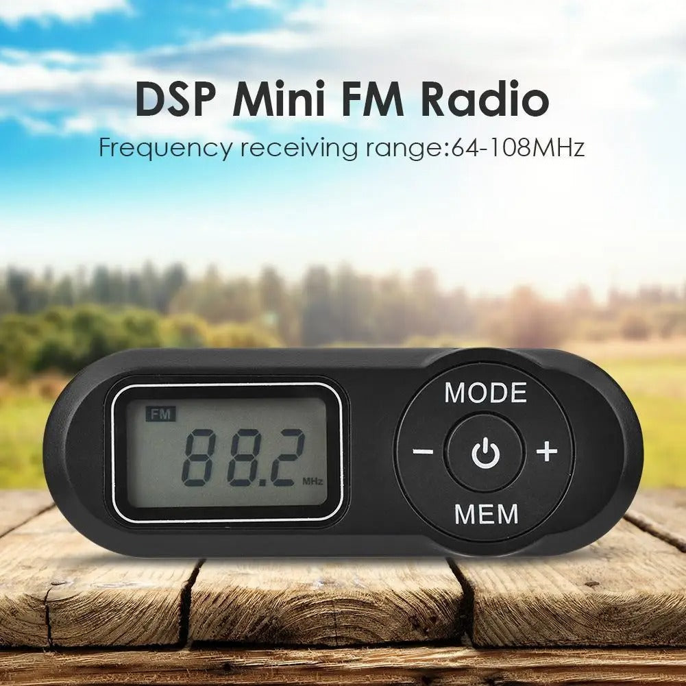 Mini FM Radio mit LCD Digital Anzeige ideal für Outdoor Sport