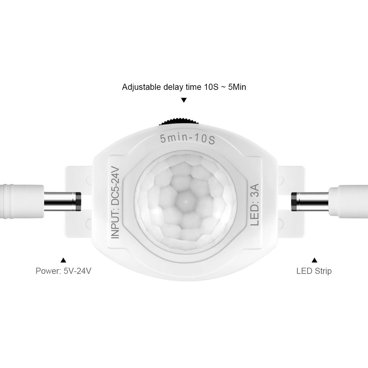 PIR-Bewegungsmelder, LED-Streifen, IP65, wasserdicht, DC 12 V, Diodenband