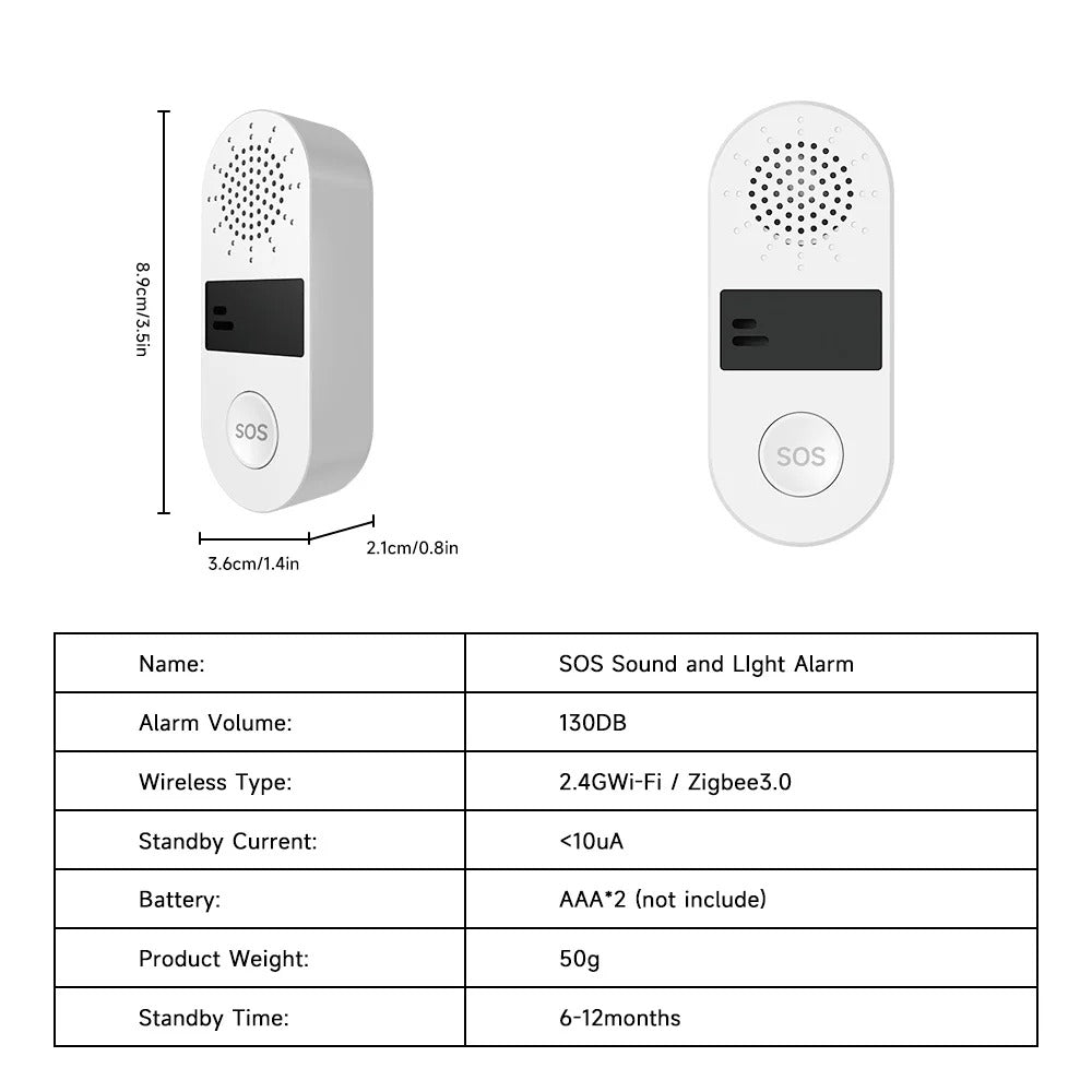 Tuya WiFi Smart SOS Alarm Taste für Kinder oder ältere Personen