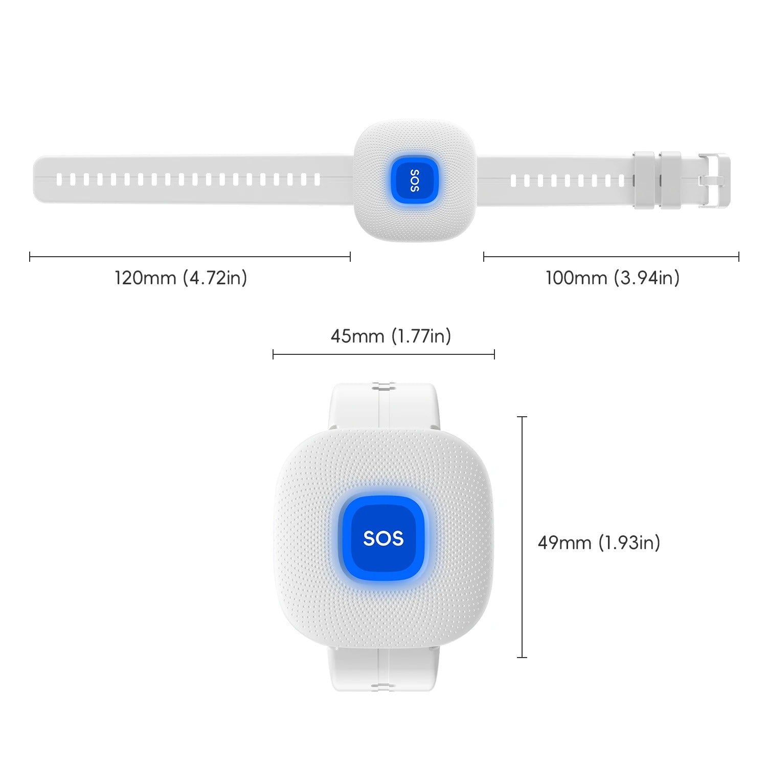 Tuya Smart WiFi SOS-Notruf-Uhrenband für Senioren, Kinder & Patienten