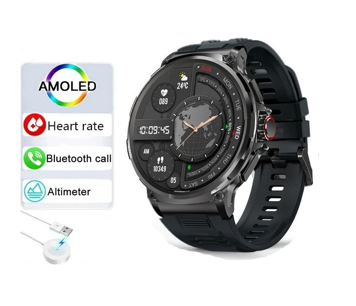 HD 2024 Smartwatch mit Anruf/Mitteilungen/Herz Monitor/ 710mAh Grosser Akku für 10 Tage