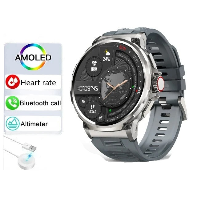 HD 2024 Smartwatch mit Anruf/Mitteilungen/Herz Monitor/ 710mAh Grosser Akku für 10 Tage