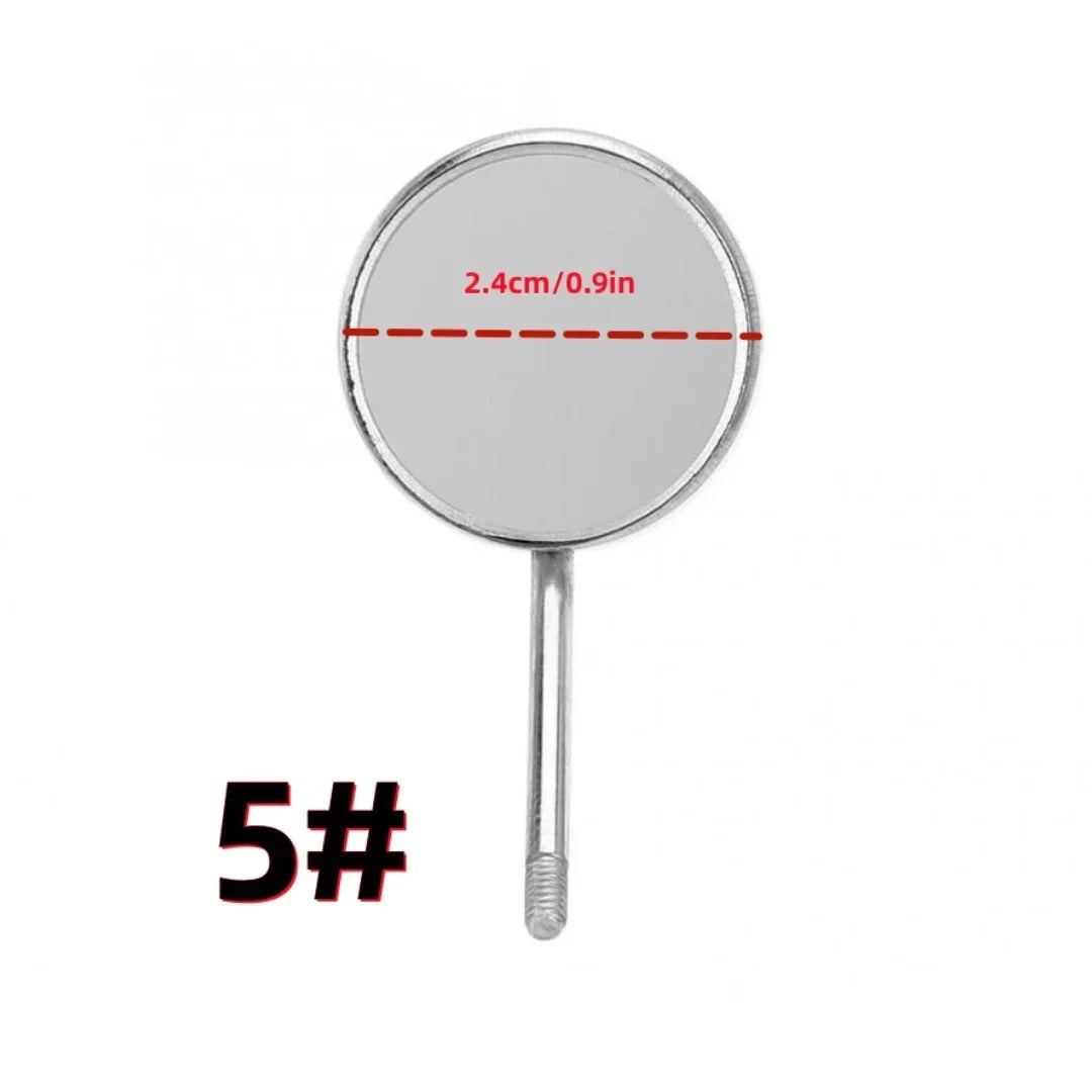 Zahnärztlicher Mundspiegel mit Reflektor für die Mundpflege, Ersatzkopf, Größe 5