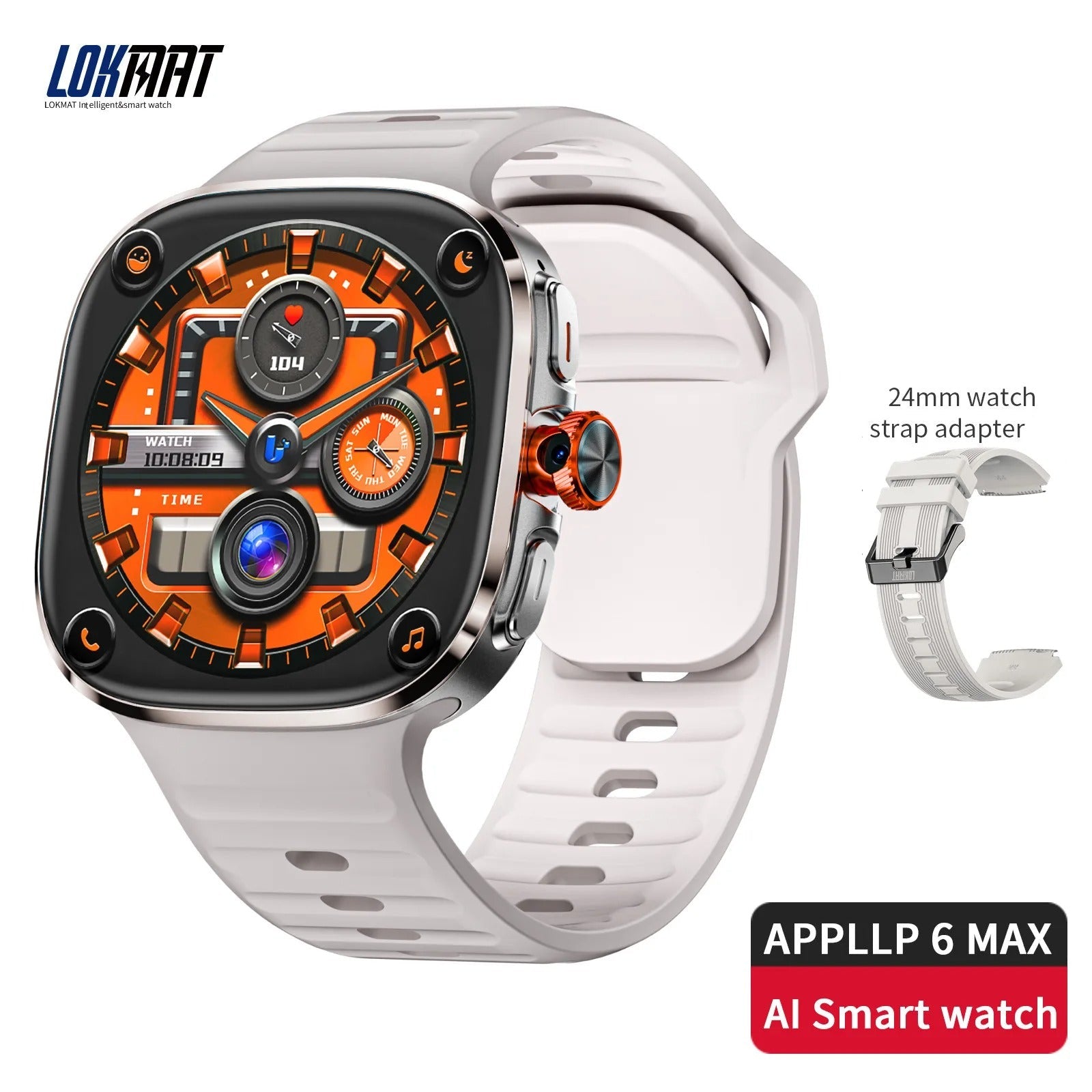 APPLLP 6 Max Android Smartwatch 4G AMOLED Display und Rotierende Kamera