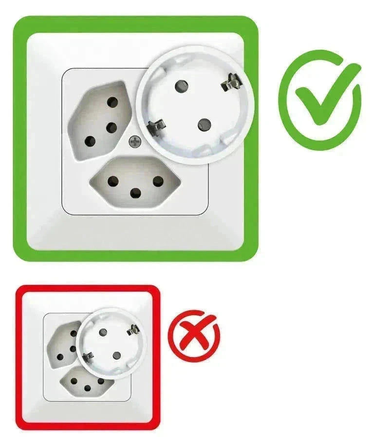 MAX HAURI PLUG Reiseadapter asymmetrisch Stecker: Typ 12 / Kupplung: Schuko - Schweiz elektroniktrade Switzerland