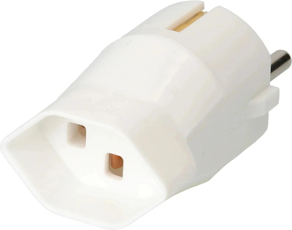 MAX HAURI PLUG Reiseadapter Schuko-Typ 23 3-polig schwarz / weiss elektroniktrade Switzerland