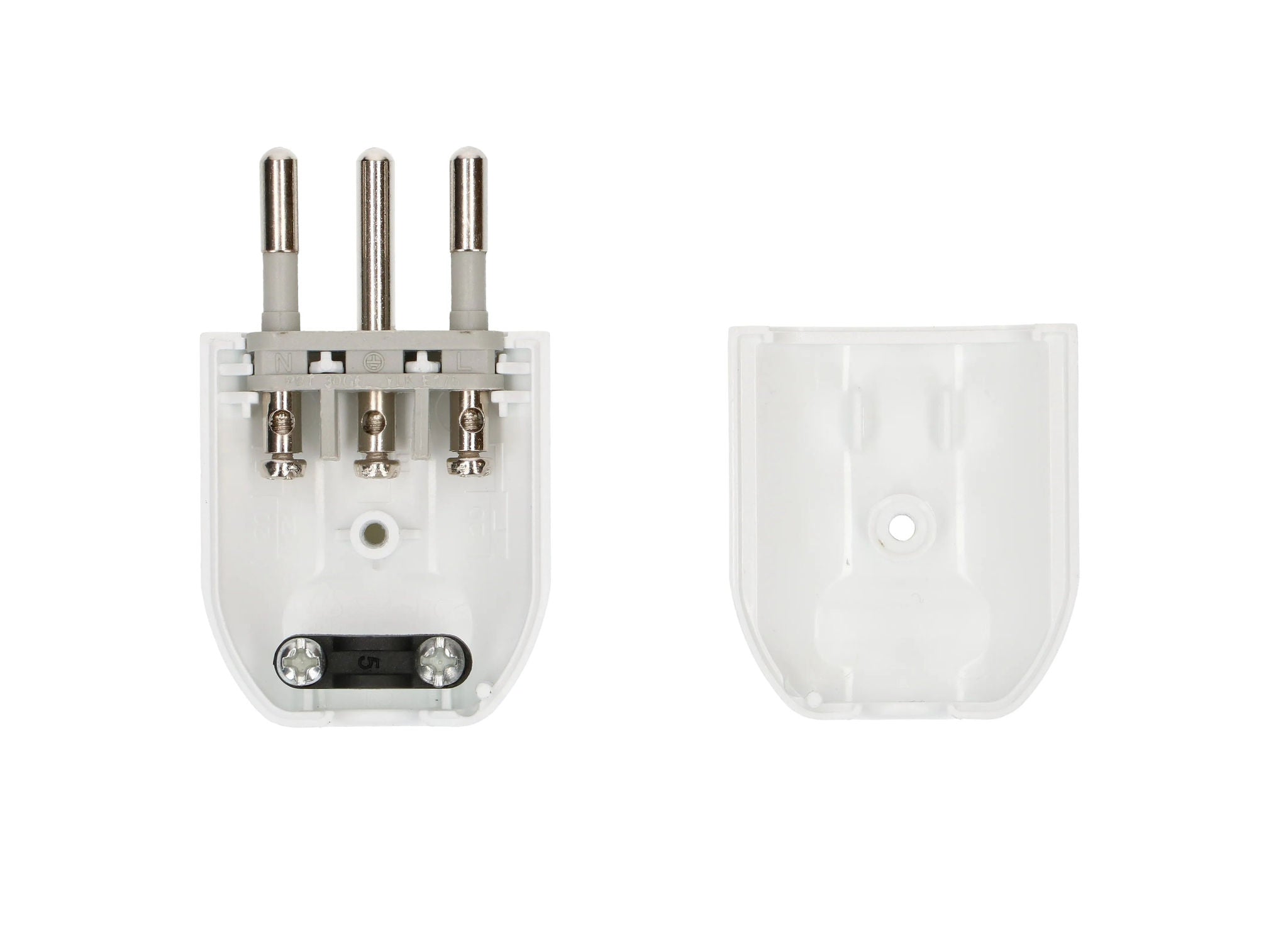 MAX HAURI PLUG Stecker MH Typ 12 3-polig schwarz / weiss Elektroniktrade Switzerland