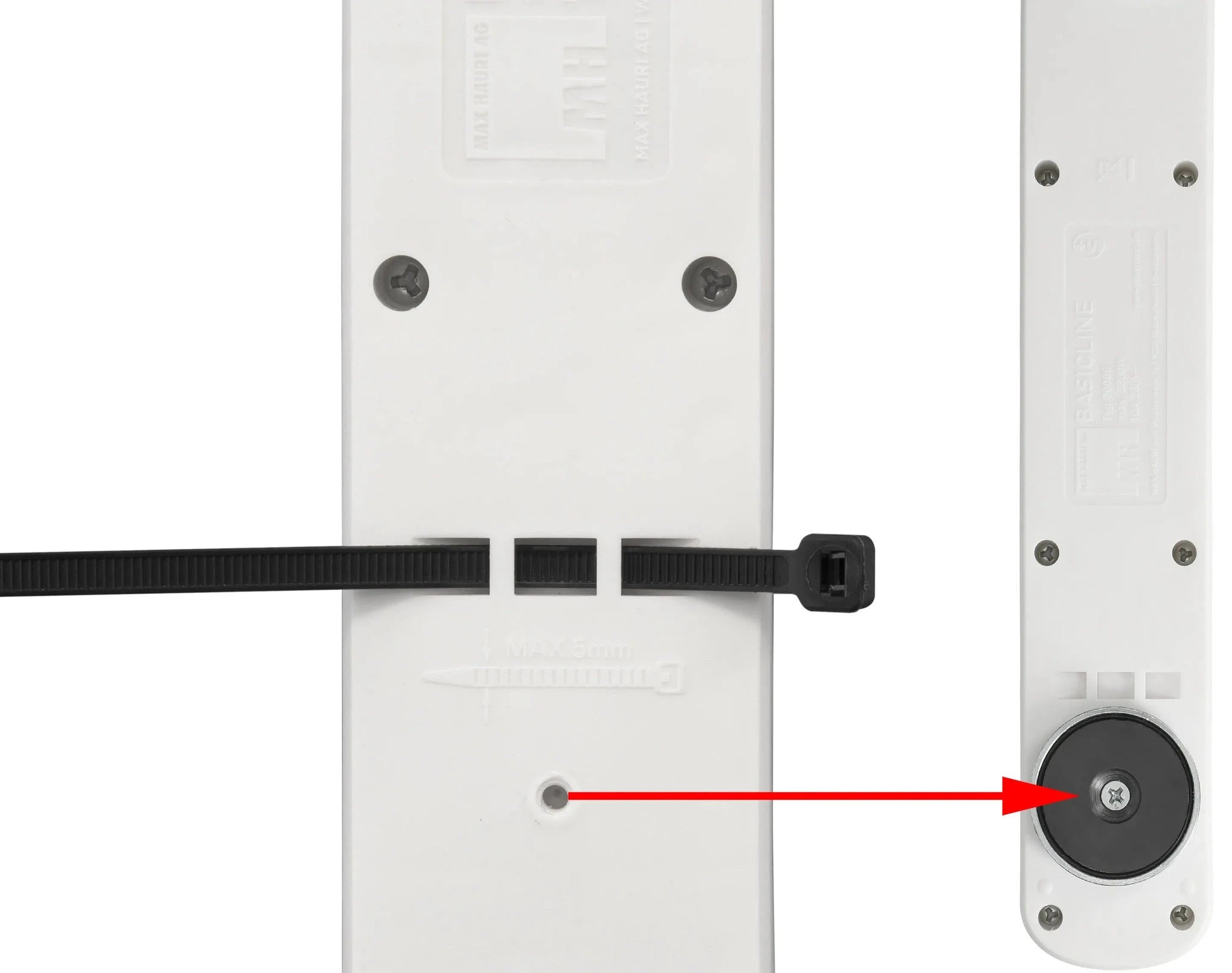 MAX HAURI SPLIT Steckdosenleiste Basic Line 7x Typ 13 weiss 1.5m Elektroniktrade Switzerland