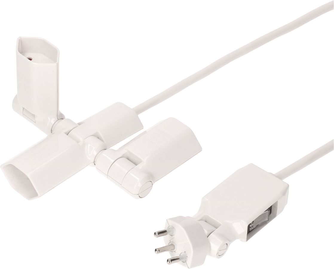 MAX HAURI SPLIT Steckdosenleiste clip-clap Line 3x Typ 13 weiss Schalter 2m Elektroniktrade Switzerland