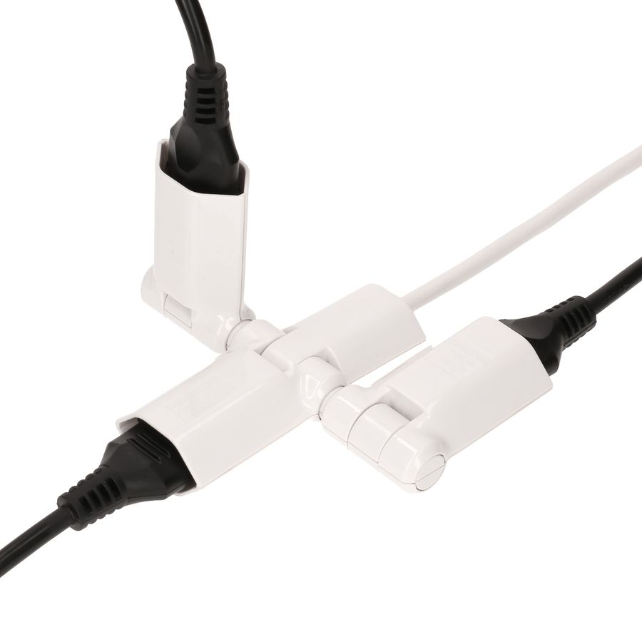 MAX HAURI SPLIT Steckdosenleiste clip-clap Line 3x Typ 13 weiss Schalter 2m Elektroniktrade Switzerland