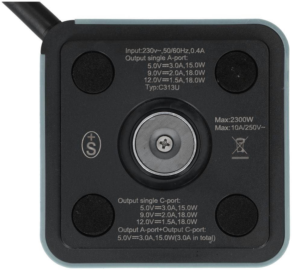 MAX HAURI SPLIT Steckdosenleiste Cube 3x Typ 13 schwarz-schwarz USB 2m cli. Elektroniktrade Switzerland