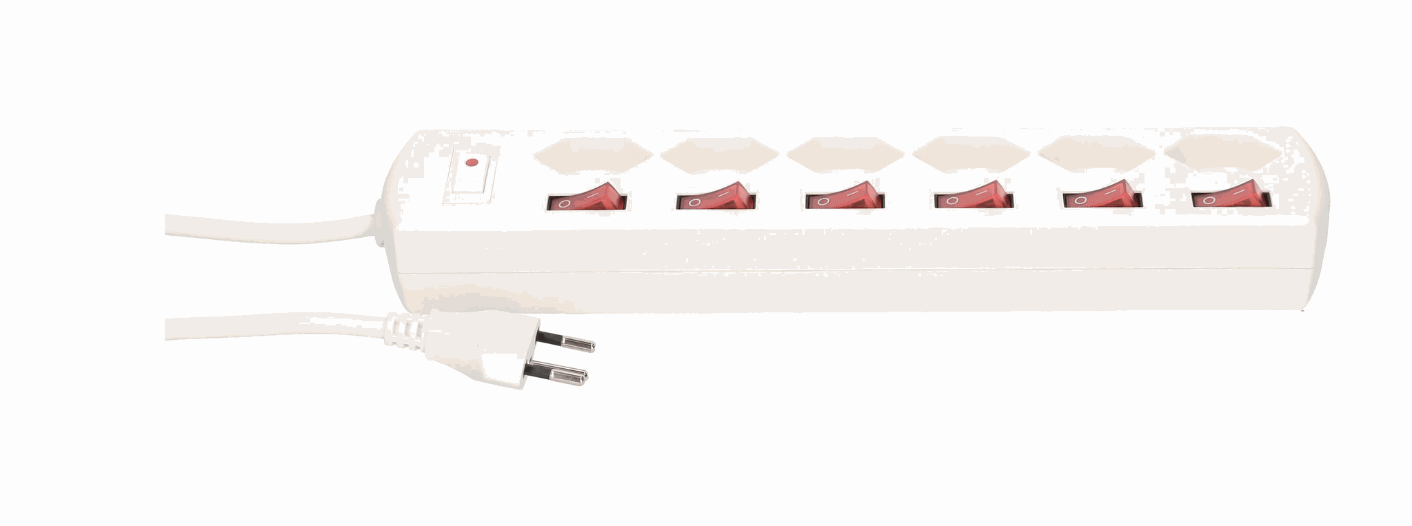 MAX HAURI SPLIT Steckdosenleiste Multi-Switch 6x Typ 13 weiss Elektroniktrade Switzerland