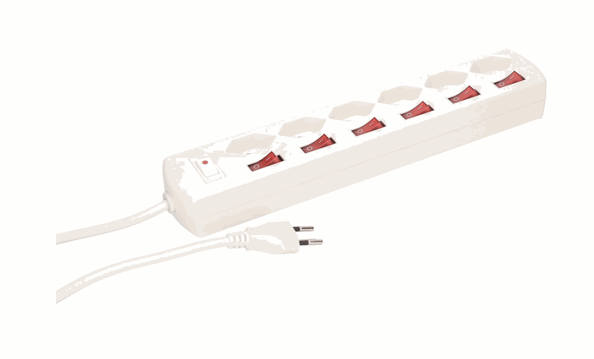 MAX HAURI SPLIT Steckdosenleiste Multi-Switch 6x Typ 13 weiss Elektroniktrade Switzerland