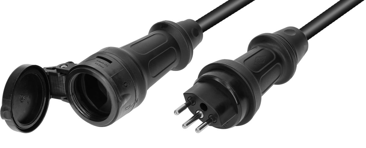 MAX HAURI TH IP55-Verlängerung Typ 13-Typ 13 GDV-3x1.5 10m mit Kabelhantel Elektroniktrade Switzerland