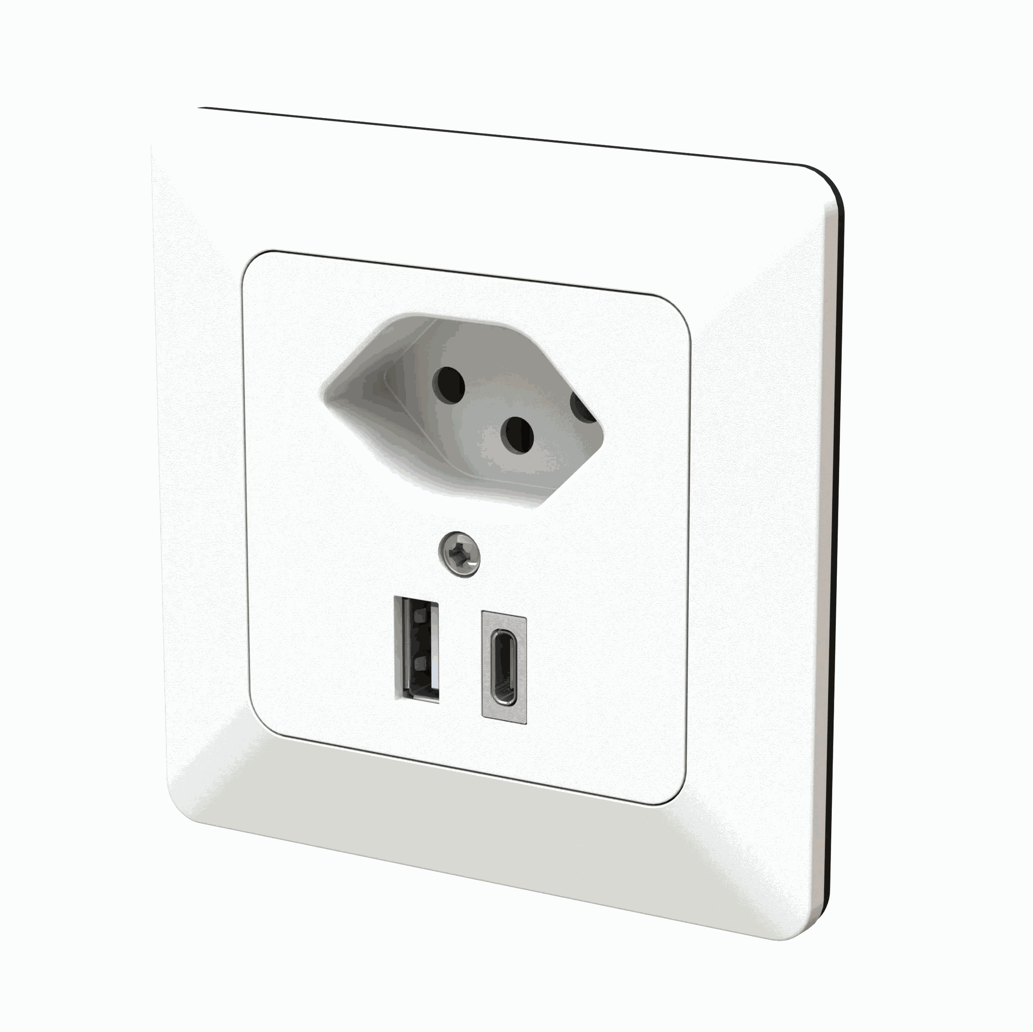MAXHAURI Kleinkombi Typ 13 / USB-A+C 18W UP priamos weiss Elektroniktrade Switzerland