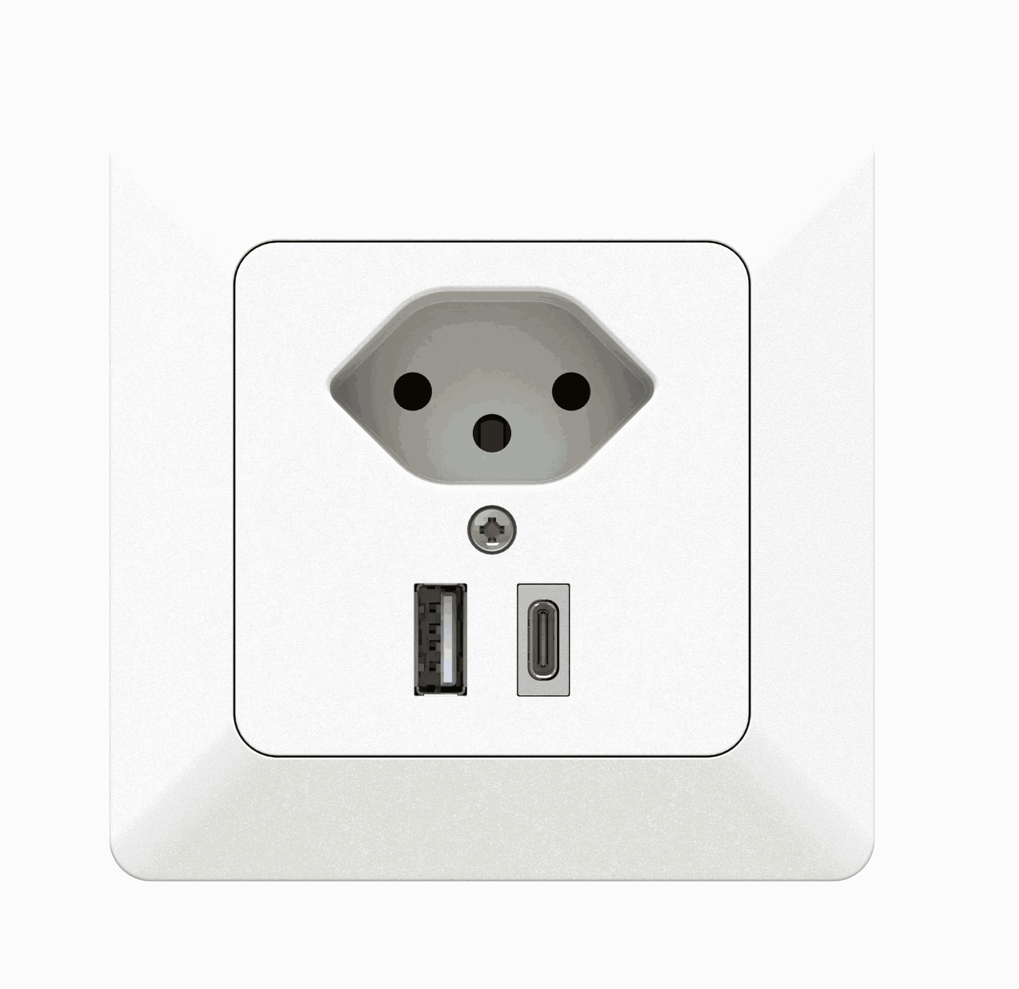 MAXHAURI Kleinkombi Typ 13 / USB-A+C 18W UP priamos weiss Elektroniktrade Switzerland
