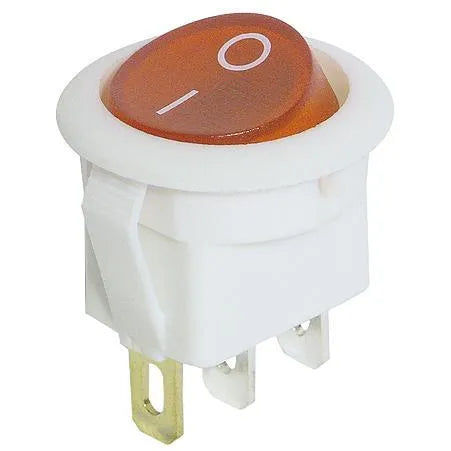 McPower Wippschalter, rund, 1-polig, weiss, rot beleuchtet (250 V), ON-OFF elektroniktrade Switzerland
