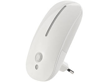 Lunartec Bewegungsmelder Senioren: 2 LED-Steckdosen-Nachtlichter mit Bewegungsmelder & Dämmerungs-Sensor (LED Bewegungslicht Steckdose)