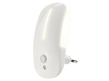 Lunartec Bewegungsmelder Senioren: 2 LED-Steckdosen-Nachtlichter mit Bewegungsmelder & Dämmerungs-Sensor (LED Bewegungslicht Steckdose)