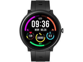newgen medicals ELESION-kompatible Fitness-Smartwatch, Bluetooth, SpO2, Alexa, IP68 Elektroniktrade Switzerland