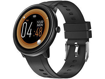 newgen medicals ELESION-kompatible Fitness-Smartwatch, Bluetooth, SpO2, Alexa, IP68 Elektroniktrade Switzerland