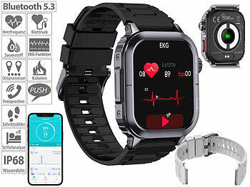 newgen medicals Fitness-Smartwatch mit EKG-, Herzfrequenz- und Blutdruck-Anzeige Elektroniktrade Switzerland