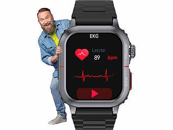 newgen medicals Fitness-Smartwatch mit EKG-, Herzfrequenz- und Blutdruck-Anzeige Elektroniktrade Switzerland