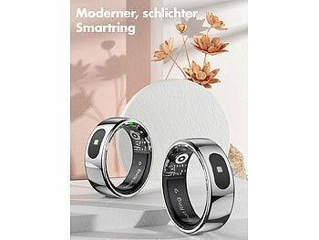 newgen medicals Fitnesstracker-Ring, Touch-Bedienung, Herzfrequenz, SpO2, 5 ATM, Gr.70 Elektroniktrade Switzerland