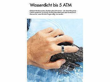 newgen medicals Fitnesstracker-Ring, Touch-Bedienung, Herzfrequenz, SpO2, 5 ATM, Gr.70 Elektroniktrade Switzerland