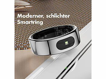 newgen medicals Fitnesstracker-Ring, Touch-Bedienung, Herzfrequenz, SpO2, 5 ATM, Gr.70 Elektroniktrade Switzerland