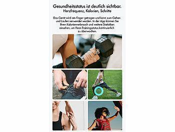 newgen medicals Fitnesstracker-Ring, Touch-Bedienung, Herzfrequenz, SpO2, 5 ATM, Gr.70 Elektroniktrade Switzerland