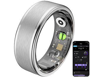 newgen medicals newgen medicals Fitnesstracker-Ring, Sp02, Herzfrequenz, Schlafanalyse, silber, Gr. 68 Elektroniktrade Switzerland
