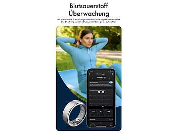 newgen medicals newgen medicals Fitnesstracker-Ring, Sp02, Herzfrequenz, Schlafanalyse, silber, Gr. 68 Elektroniktrade Switzerland