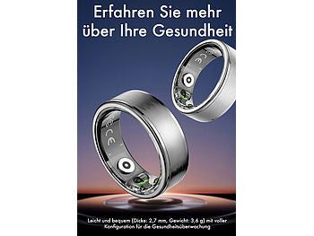 newgen medicals newgen medicals Fitnesstracker-Ring, Sp02, Herzfrequenz, Schlafanalyse, silber, Gr. 68 Elektroniktrade Switzerland