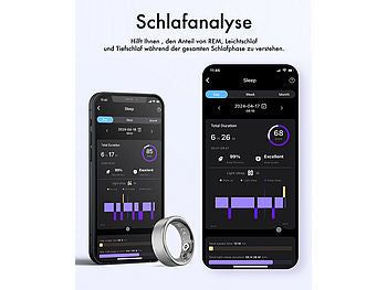 newgen medicals newgen medicals Fitnesstracker-Ring, Sp02, Herzfrequenz, Schlafanalyse, silber, Gr. 68 Elektroniktrade Switzerland