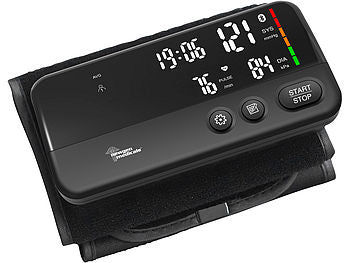 newgen medicals Oberarm-Blutdruckmessgerät, Bluetooth, App, bis 42 cm Oberarmumfang elektroniktrade Switzerland
