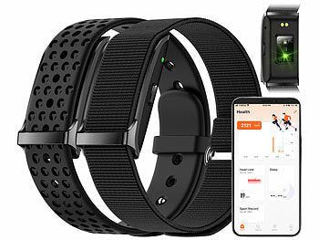 newgen medicals Smartes Fitnesstracker-Armband mit App, 150 mAh, bis 20 Tage, IP68 elektroniktrade Switzerland