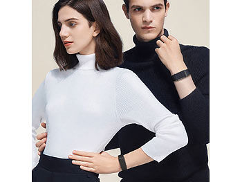 newgen medicals Smartes Fitnesstracker-Armband mit App, 150 mAh, bis 20 Tage, IP68 Elektroniktrade Switzerland