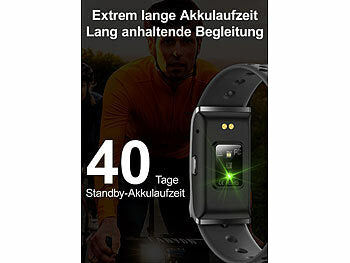 newgen medicals Smartes Fitnesstracker-Armband mit App, 150 mAh, bis 20 Tage, IP68 Elektroniktrade Switzerland