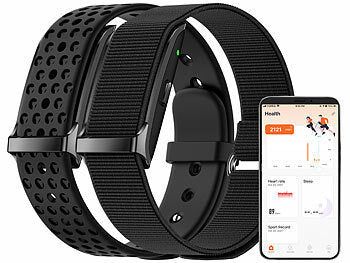 newgen medicals Smartes Fitnesstracker-Armband mit App, 150 mAh, bis 20 Tage, IP68 elektroniktrade Switzerland