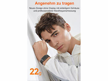 newgen medicals Smartes Fitnesstracker-Armband mit App, 150 mAh, bis 20 Tage, IP68 Elektroniktrade Switzerland