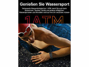 newgen medicals Smartes Fitnesstracker-Armband mit App, 150 mAh, bis 20 Tage, IP68 Elektroniktrade Switzerland