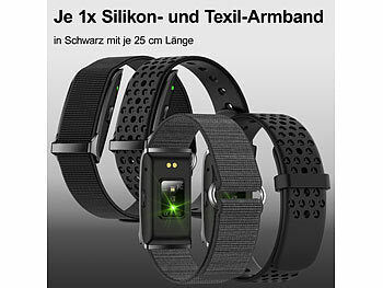 newgen medicals Smartes Fitnesstracker-Armband mit App, 150 mAh, bis 20 Tage, IP68 Elektroniktrade Switzerland
