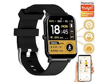 newgen medicals Tuya-kompatible Fitness-Smartwatch, Bluetooth, App, Metall, IP67 Elektroniktrade Switzerland