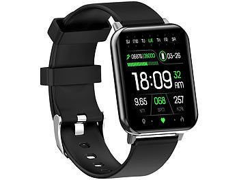 newgen medicals Tuya-kompatible Fitness-Smartwatch, Bluetooth, App, Metall, IP67 Elektroniktrade Switzerland