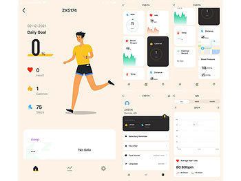 newgen medicals Tuya-kompatible Fitness-Smartwatch, Bluetooth, App, Metall, IP67 Elektroniktrade Switzerland