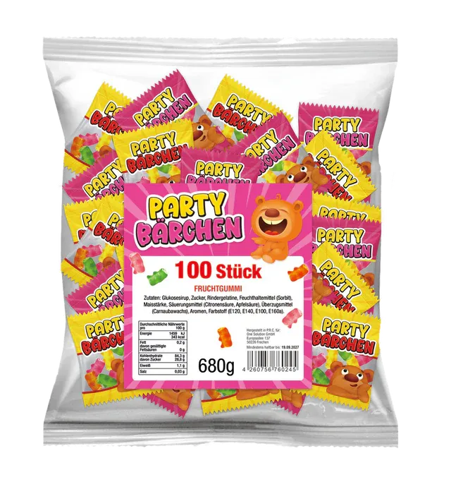 One Solution Frucht Gummibärchen Mix 100 Stück / 1 Stück Ideal für Partys Elektroniktrade Switzerland